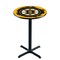 Holland Bar Stool Co 36" Blk Wrinkle Boston Bruins Pub Table L211B3628BosBru - alternate 1